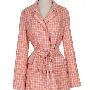 Free People Pink Checkered Women's Jacket